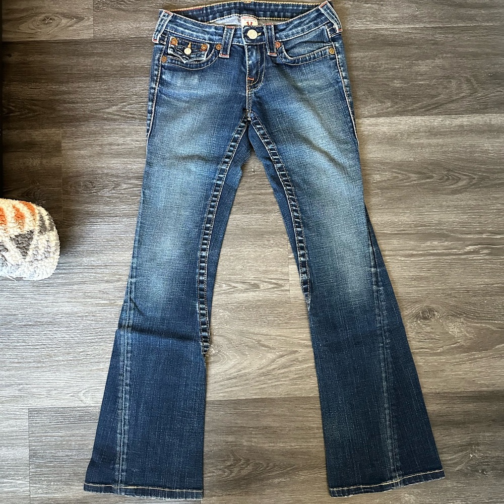 Vintage True Religion Low Rise Flare Jeans Size 26